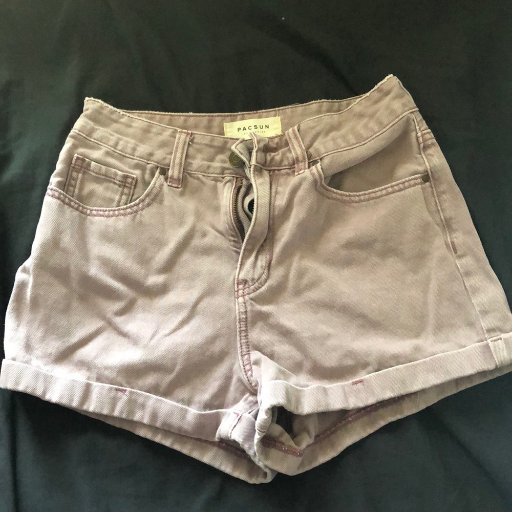 Purple High waisted Shorts